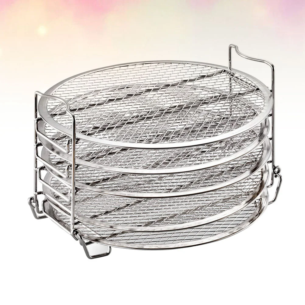 5-Layer Stainless Steel Air Fryer Accessories Rack Cooker Bracket Grill Dehydrator Airfryer