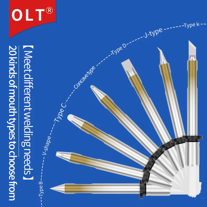 OLT T20 Series Soldering Iron Tips For HAKKO FX838 Soldering Station T20-1610 T20-1611 FX8301/8302 Soldering Iron