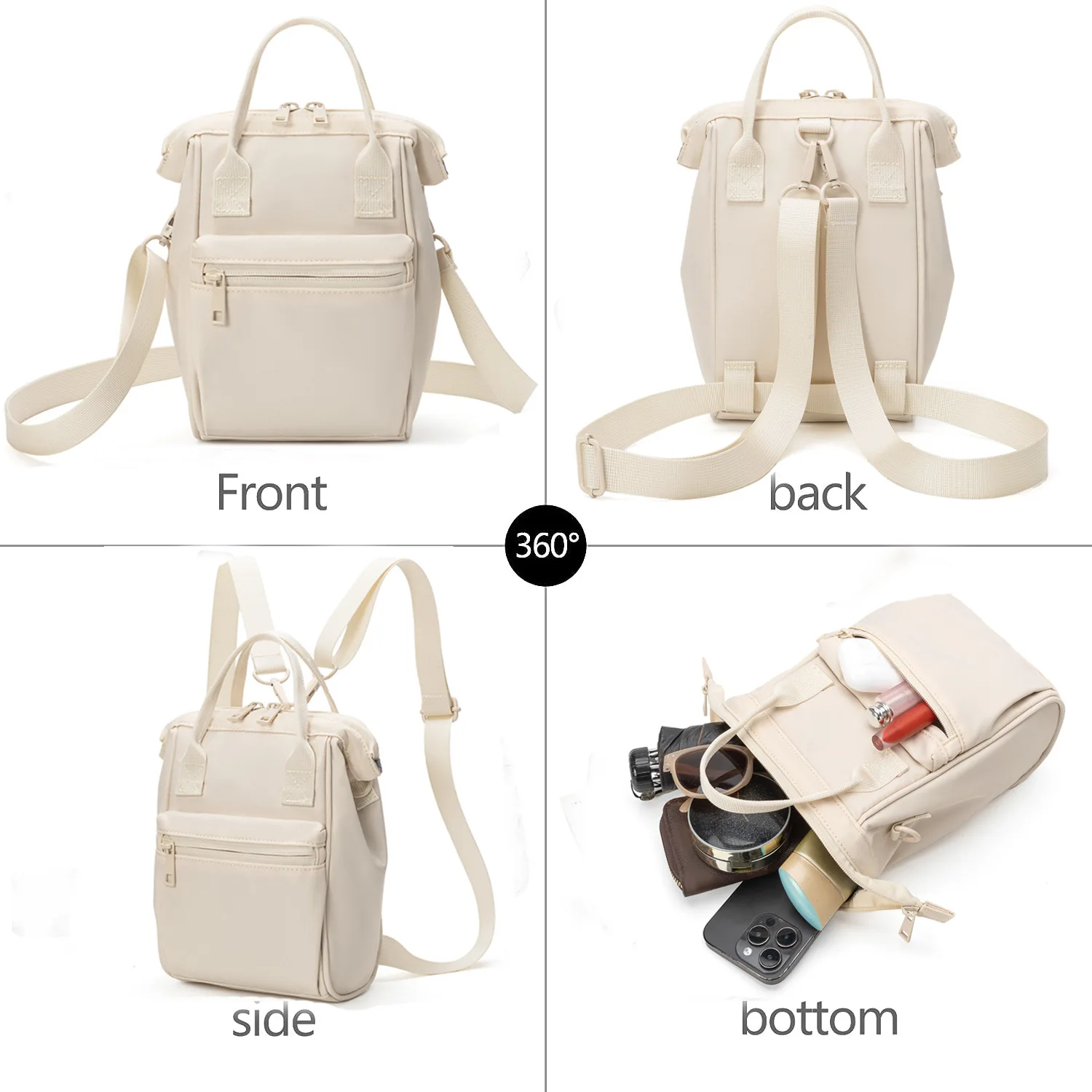 New Portable Lightweight Medium Crossbody Bag Shoulder Bags Sports Belt Bag Casual Backpack with Multi Pockets for Women