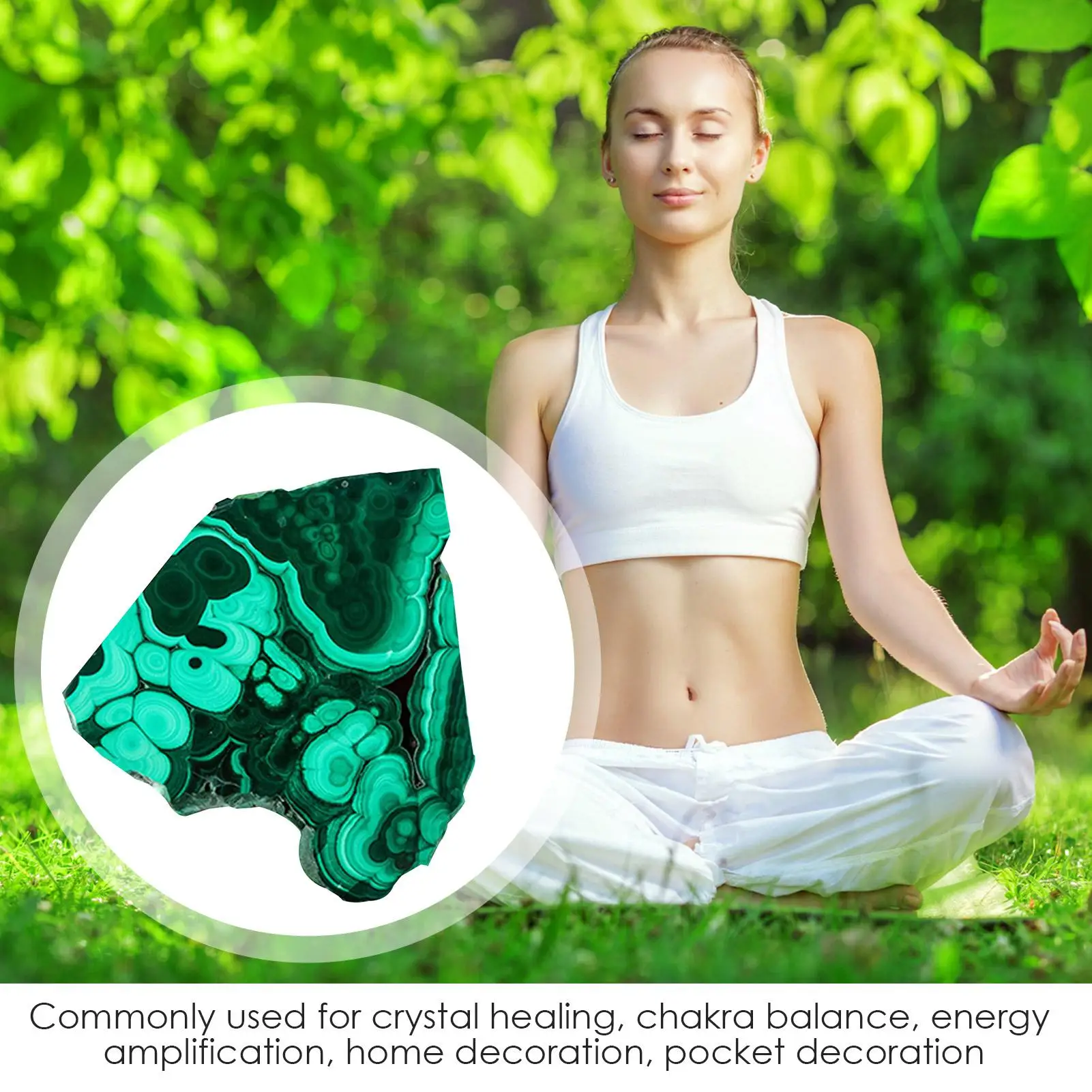 1pc Natural Crystal Green Eyes Malachite Slab Polished Crystal Crafts Slab Mineral Specimen Enthusiasts Collector's Gift