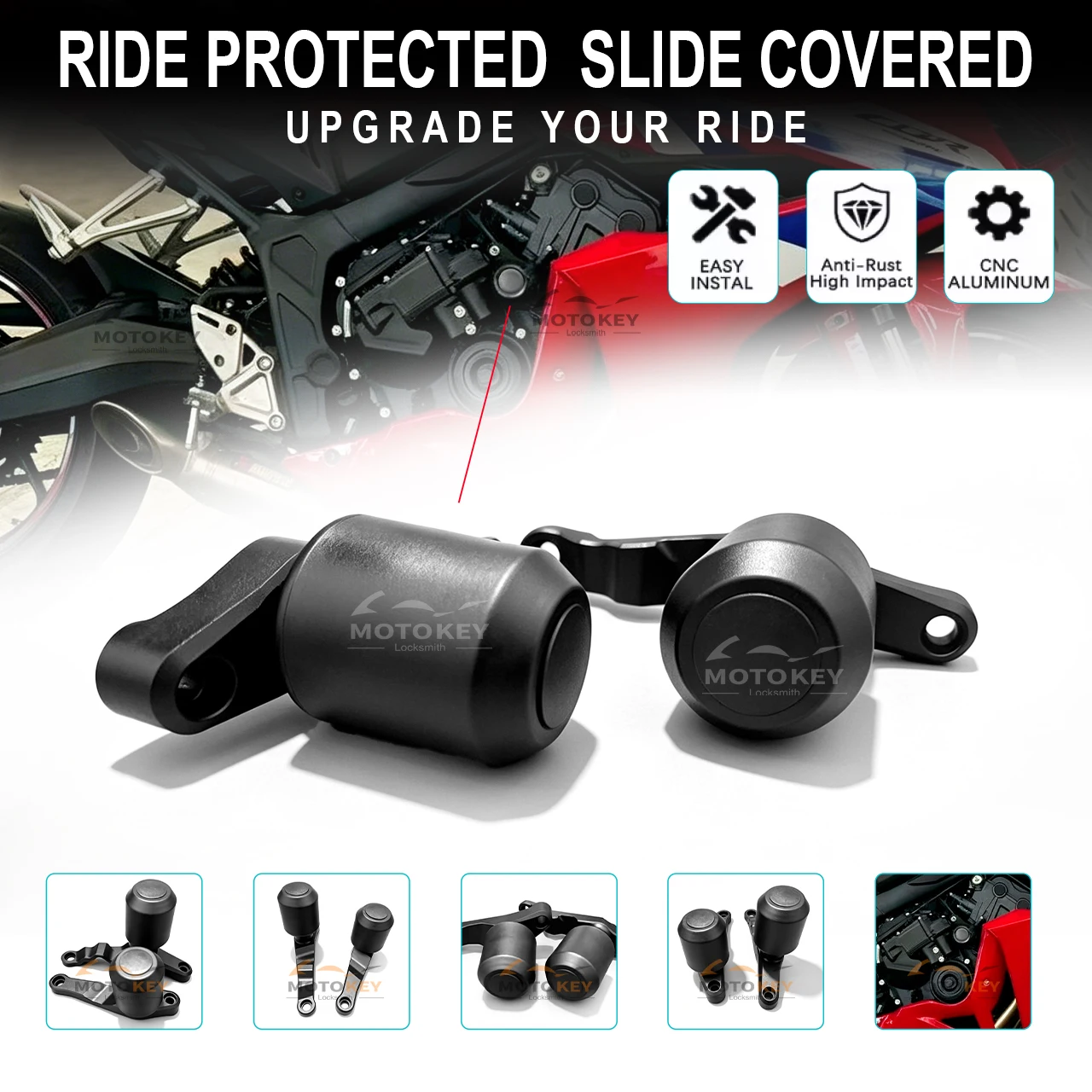 

Motorcycle Accessories Frame Sliders Crash Protector Body Engine Fall Protection For CBR650R CB650R 2024-2026