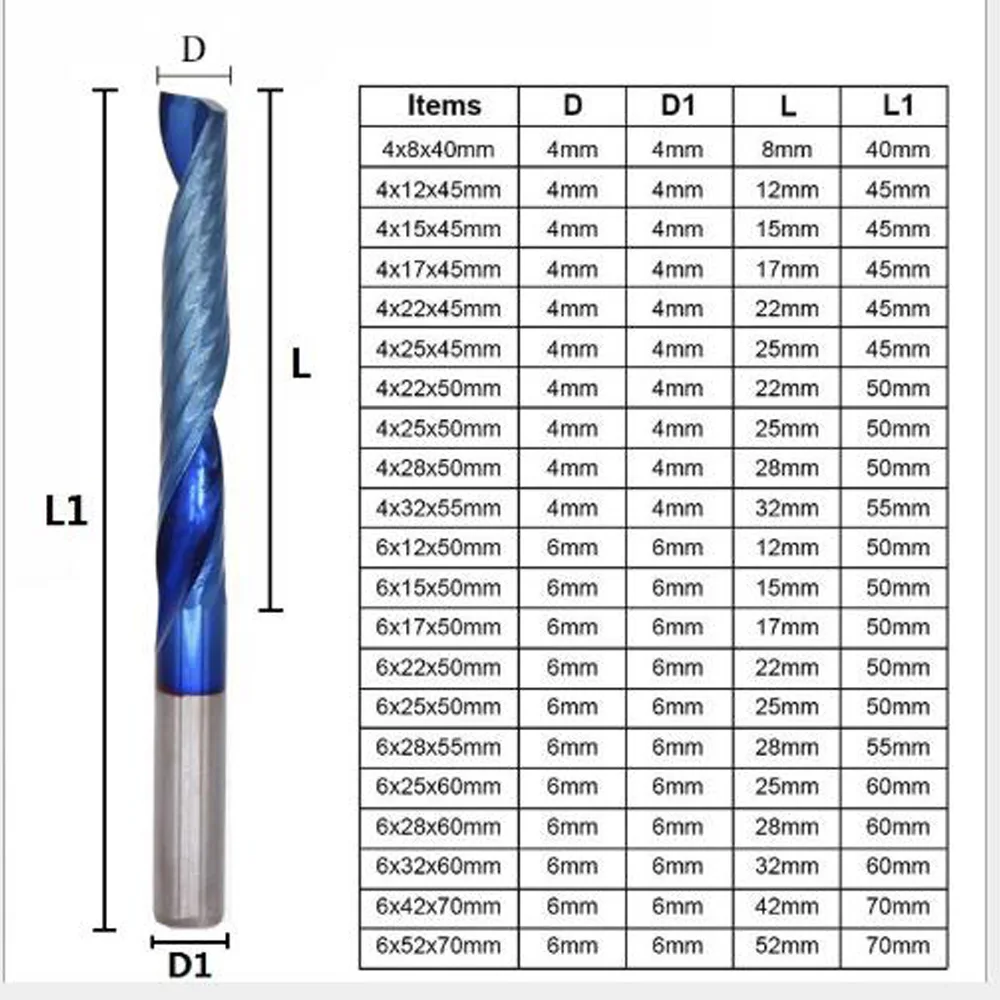 

Plastic End mill Acrylic Cutter Cutting Foam board High Speed Steel Milling PVC Single Flute Tools Accessories