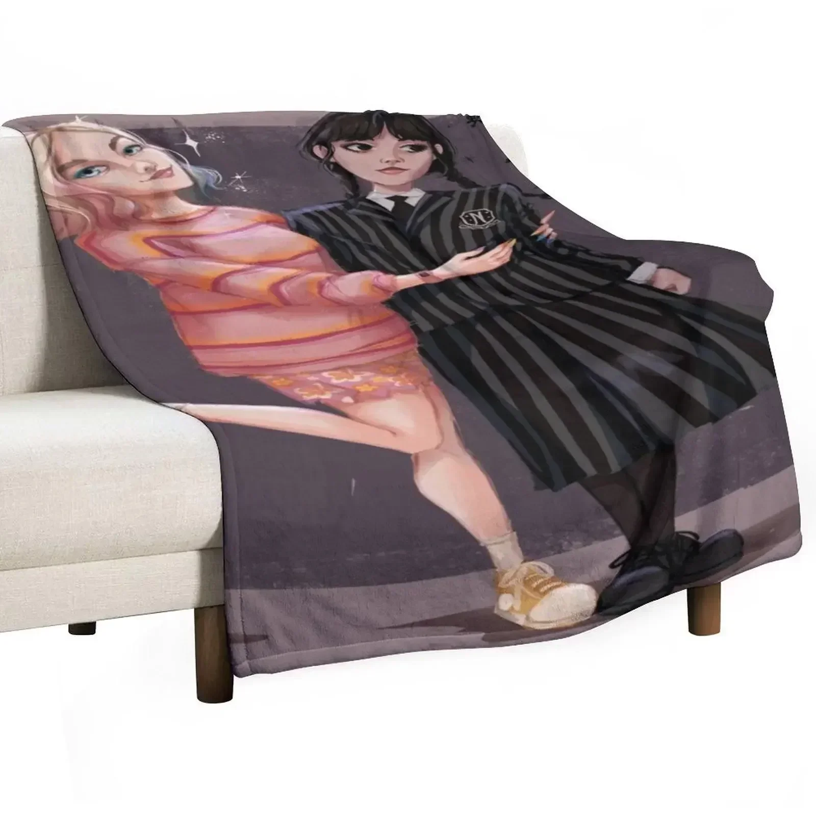 Wednesday and Enid DreamscapesbyTeresa Throw Blanket Thin Summer sofa bed Blankets