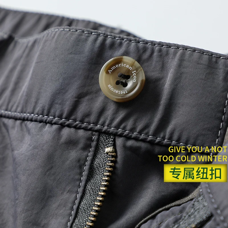 Dünne Overalls für Herren, Freizeithosen für Herren, lockere, gerade lange Hosen, Sporthosen mit mehreren Taschen, schnell trocknende Herrenhosen