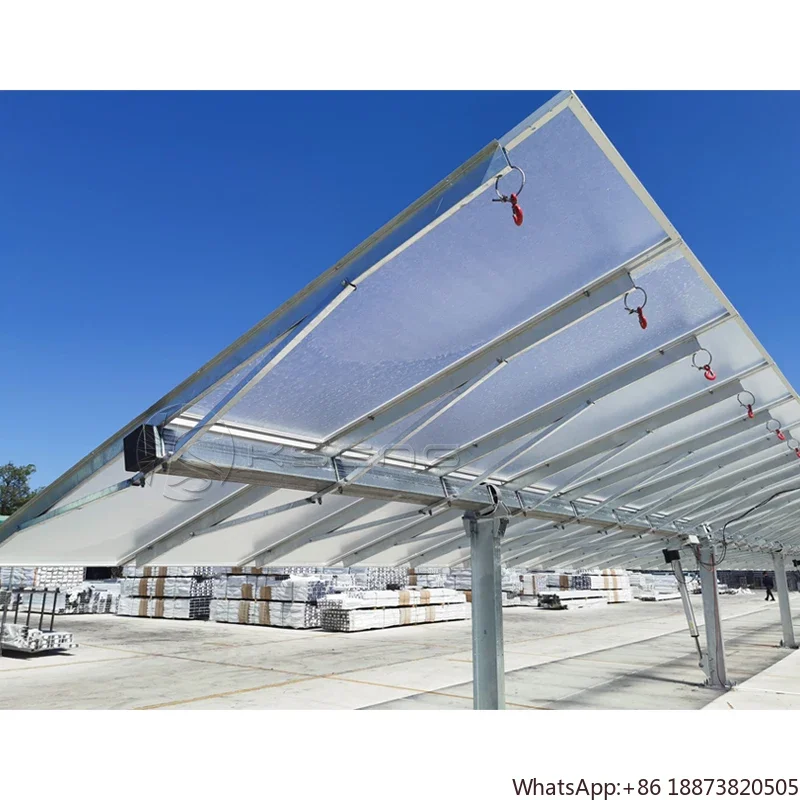 

High Quality Double Portrait Horizontal Single Axis Solar Tracker Slewing Drive System Solar Tracking System