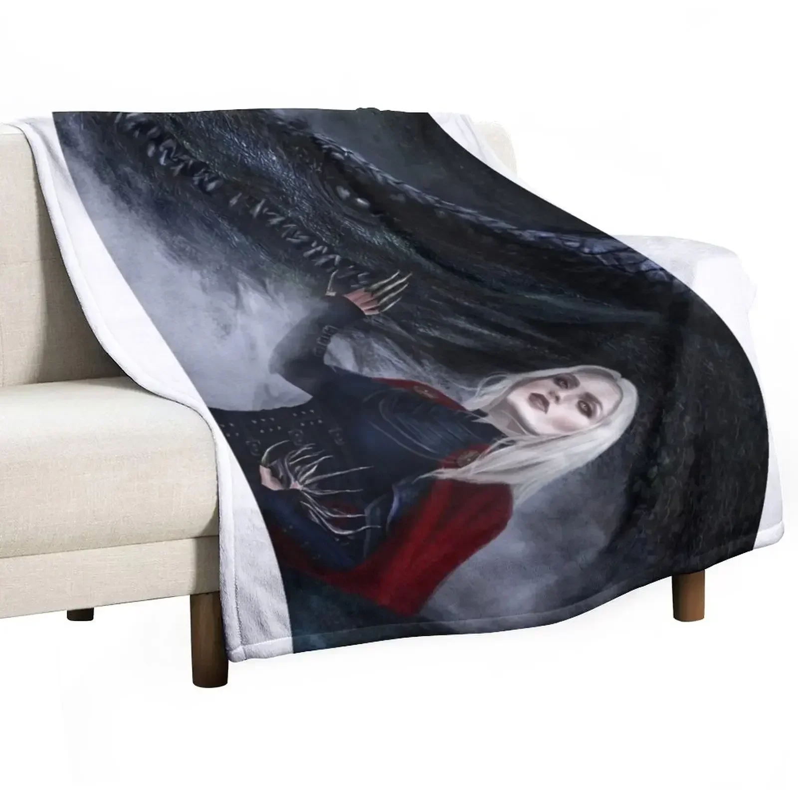 Manon and Abraxos (2nd version) Throw Blanket Thermals For Travel Bed linens Bed Blankets