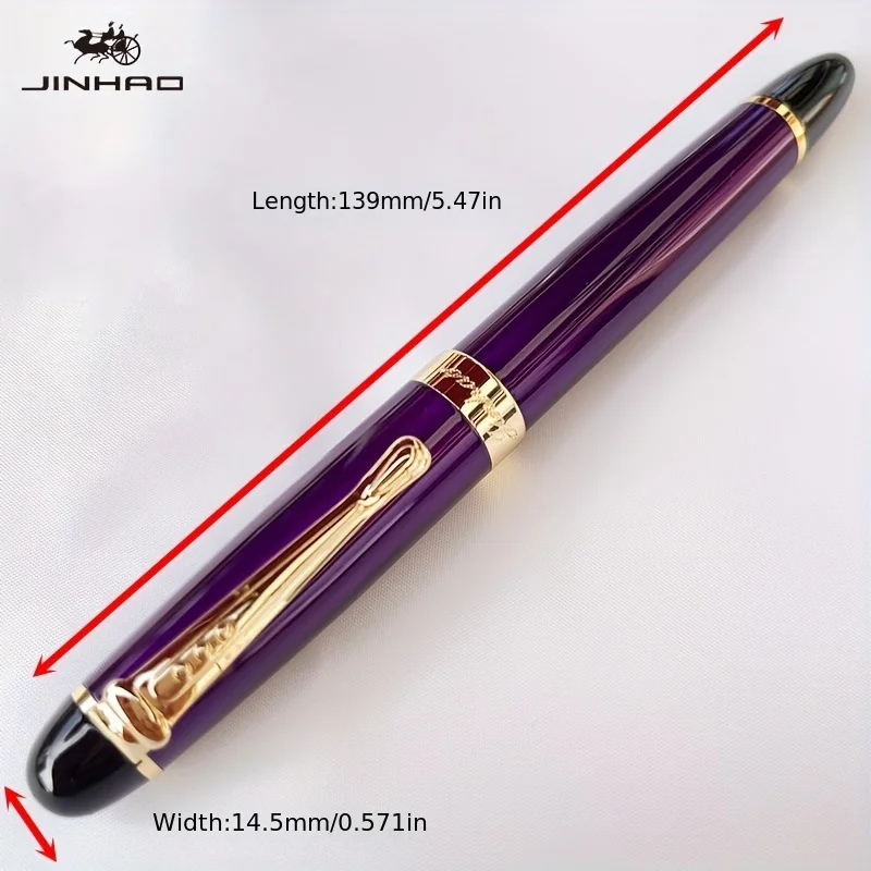 1 Stück 450, luxuriöser High-End-Kalligraphie-Stift für Business-Souvenir, Geschenk, Königsblau, Metall – Detail 2
