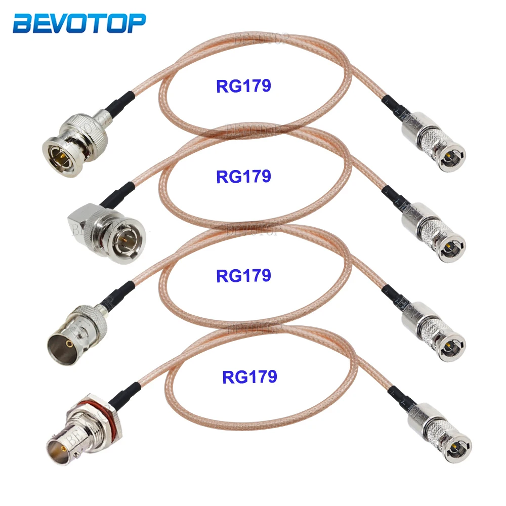 1Pcs RG179 Cable 75 Ohm Micro BNC Male to BNC Male/BNC Female Connector RG-179 RF Pigtail HD Video Mini BNC to BNC Jumper Line