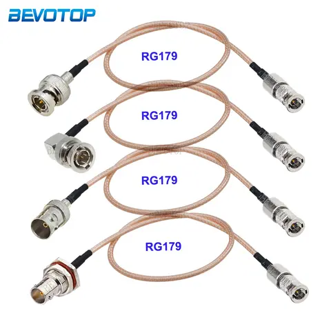1Pcs RG179 Cable 75 Ohm Micro BNC Male to BNC Male/BNC Female Connector RG-179 RF Pigtail HD Video Mini BNC to BNC Jumper Line