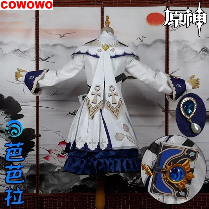 COWOWO Hot Genshin Impact Barbara Game Suit Lovely Princess Dress Uniform Cosplay Costume Halloween Party Outfit Custom-made