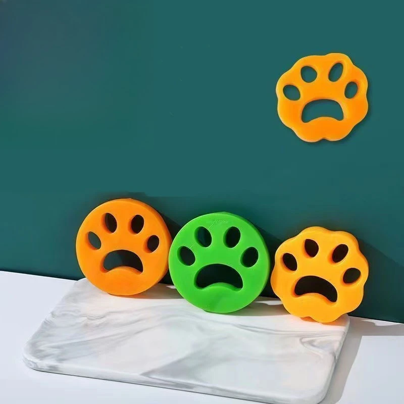 

Cat Claw Silicone Hair Remover 4pcs Washing Machine Clothes Dust Hair Collector Double-Sided Reusable Washable Cleaning Tools