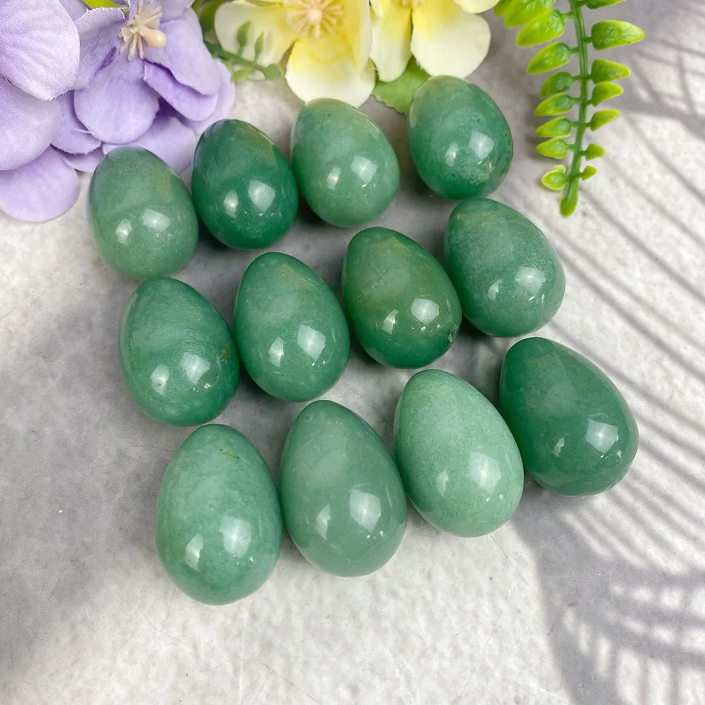 3CM Natural Stone Green Aventurine Egg Shape Crystal Carved Healing Gemstone Energy Quartz Eggs Crystals Crafts Yoga Meditation