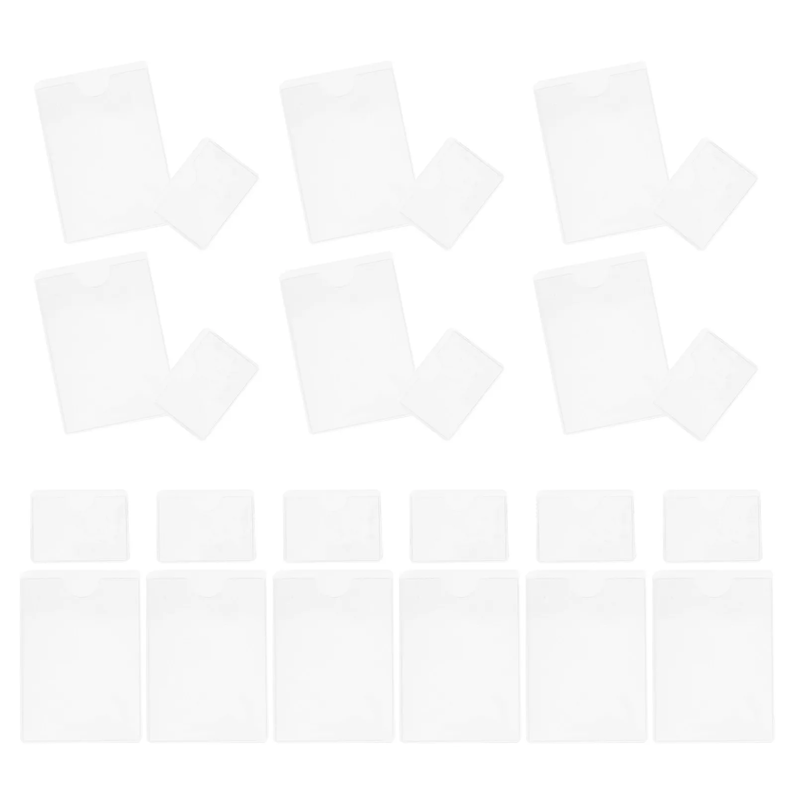 50Pcs Transparent Self Adhesive Index Card Pockets Clear Plastic Label Holder for Classroom Storage Bins Shelves Folders