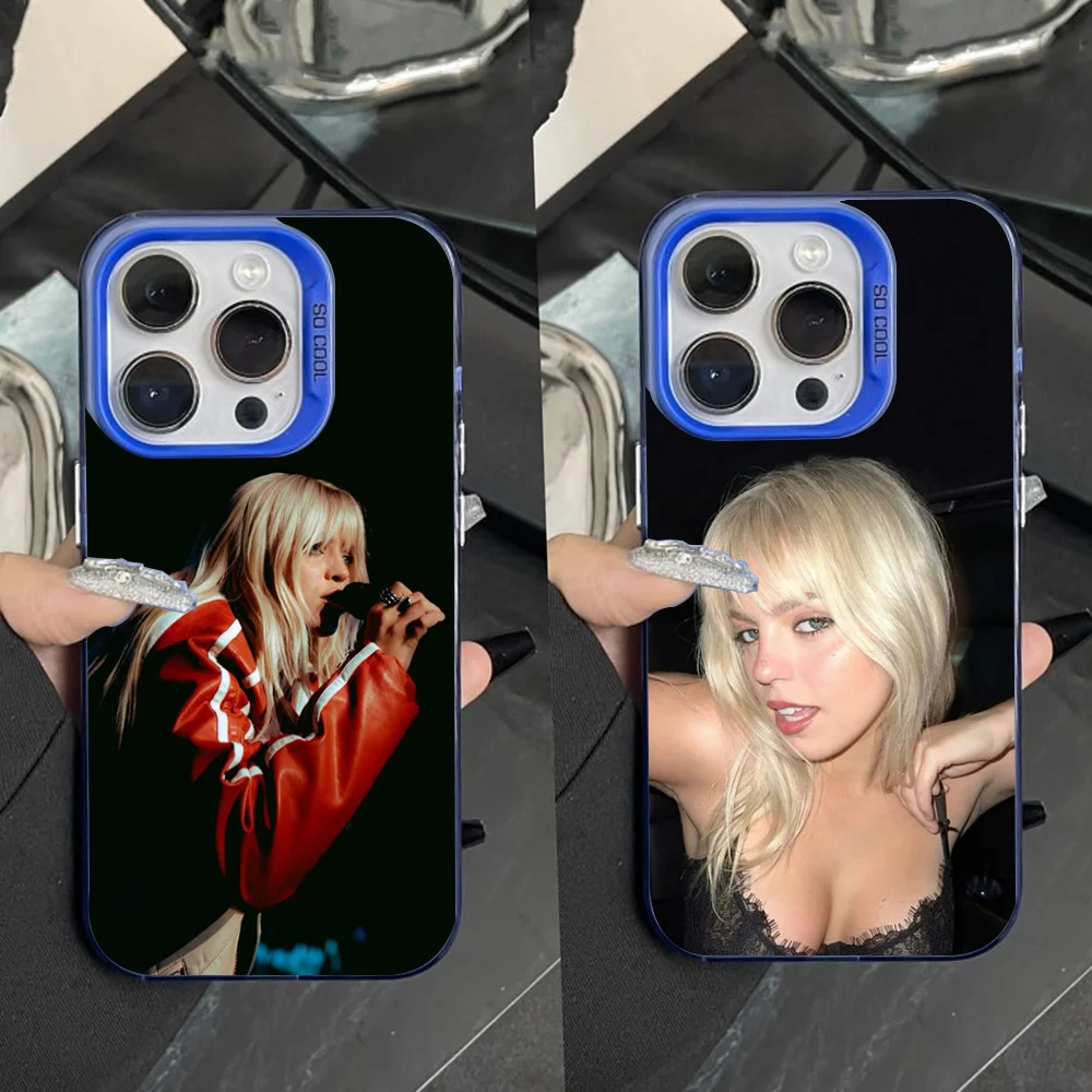 

R-Renee Rapp Singer Phone Case For iPhone 16,15,14,13,12,11,Pro,Max,Plus,Mini,XS,SE Anti Fall Blue Matte Hard Bumper