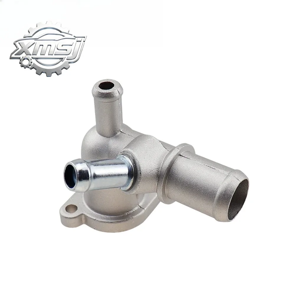 

Auminum-cubierta de la carcasa del termostato, brida de agua del refrigerante del motor, salida de la bomba, compatible con Chev