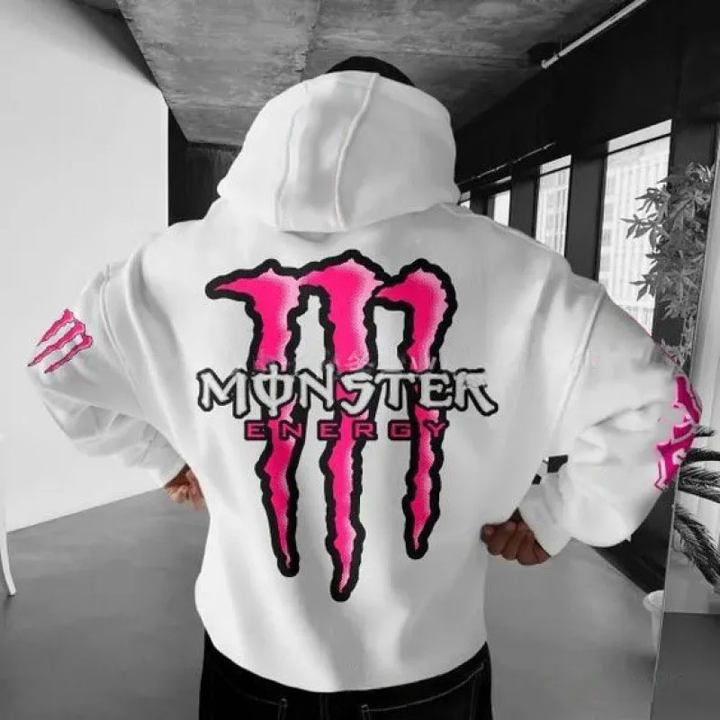 سترات Monster Energy للرجال والنساء، سترات هيب هوب عصرية للشارع، نسيج قطيفة ناعم لأسلوب شارع الهيب هوب الفاخر