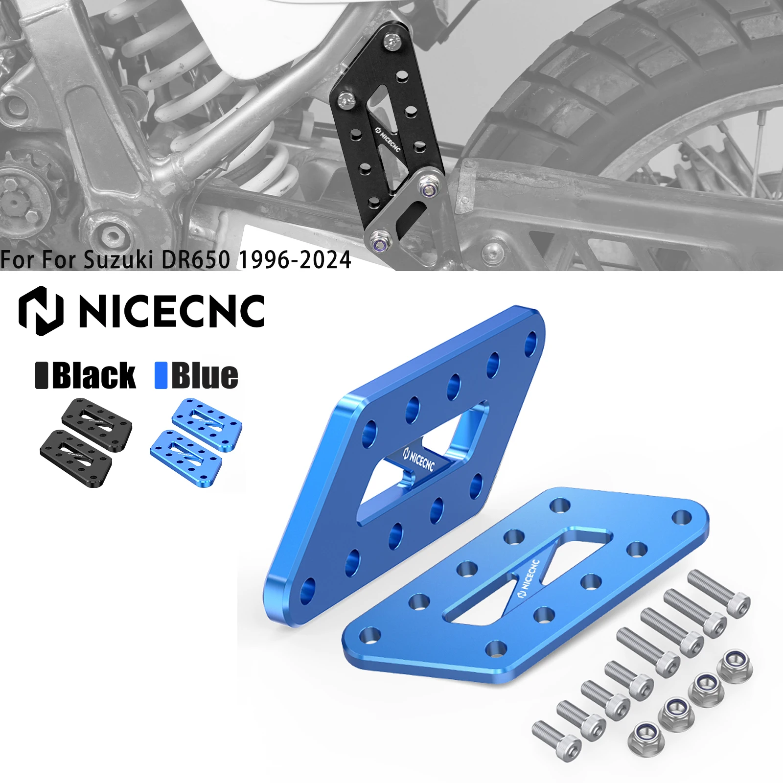 

Adjustable Passenger Foot Peg Relocation Brackets For Suzuki DR650 DR 650 DR650S DR650 SE 1996-2024 2023 2022 2021 2020