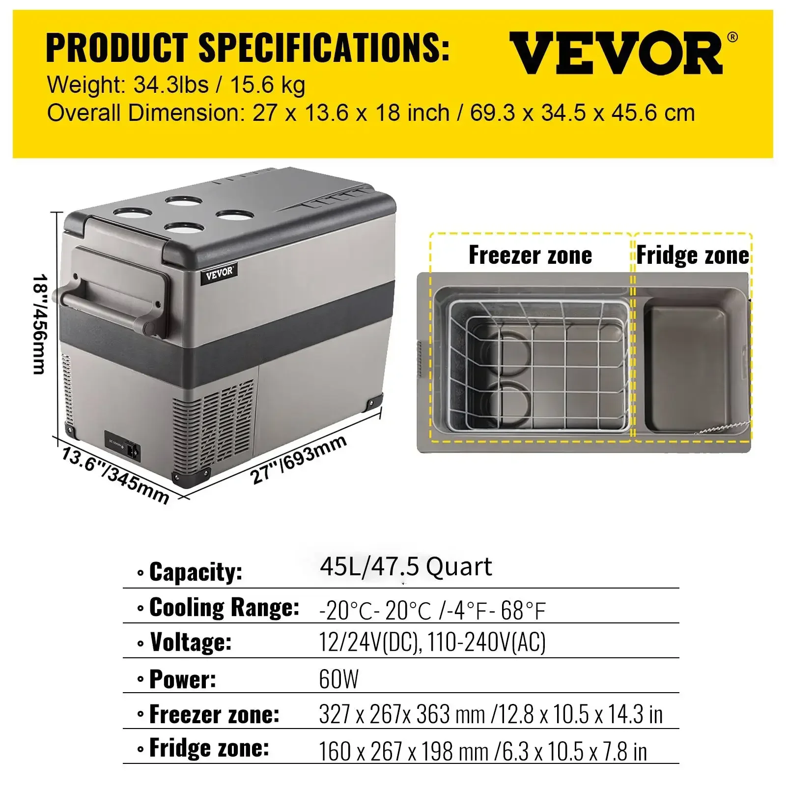 VEVOR Pro Beinstrecker 220LBS Beinstreckmaschine 20L30L35L40L45L50L55L Auto-Kühlschrank