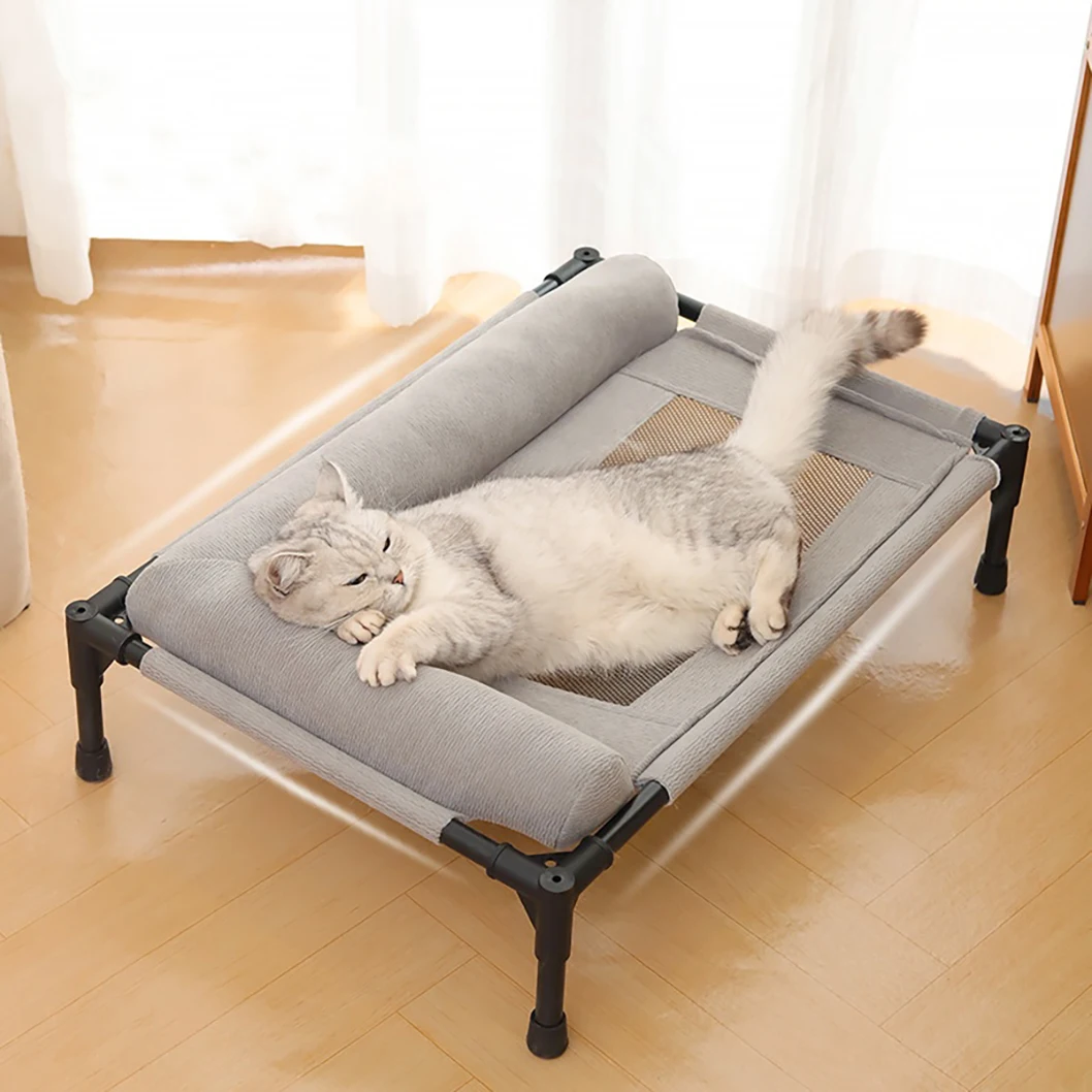 Portable Cat Bed with Slope Headrest Washable Cat Winter House Durable Pet Bed for Medium Cats & Dogs Breathable Dog Bed