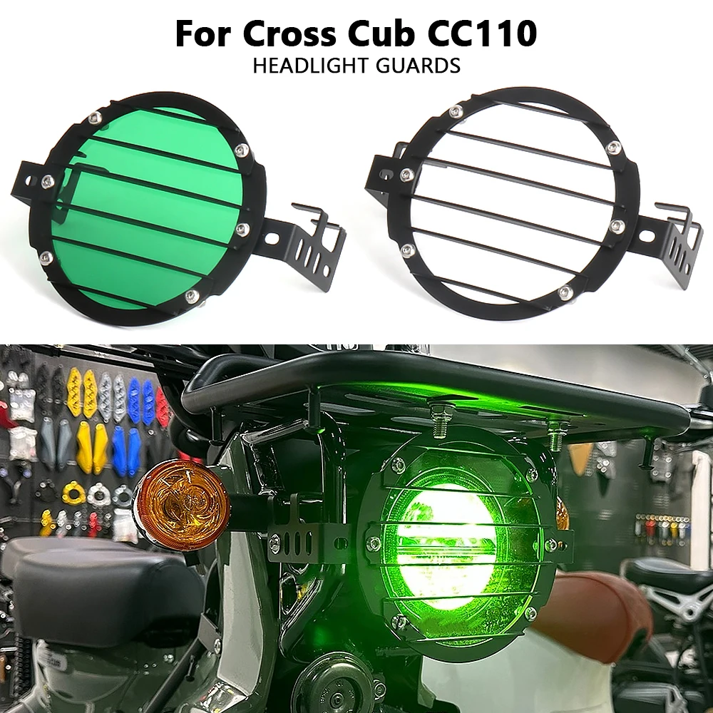 

Motorcycle Accessories For Cross Cub CC110 Headlight Grill Guard Headlamp Light Cover For Honda CROSS CUB CC 110 2023 2024