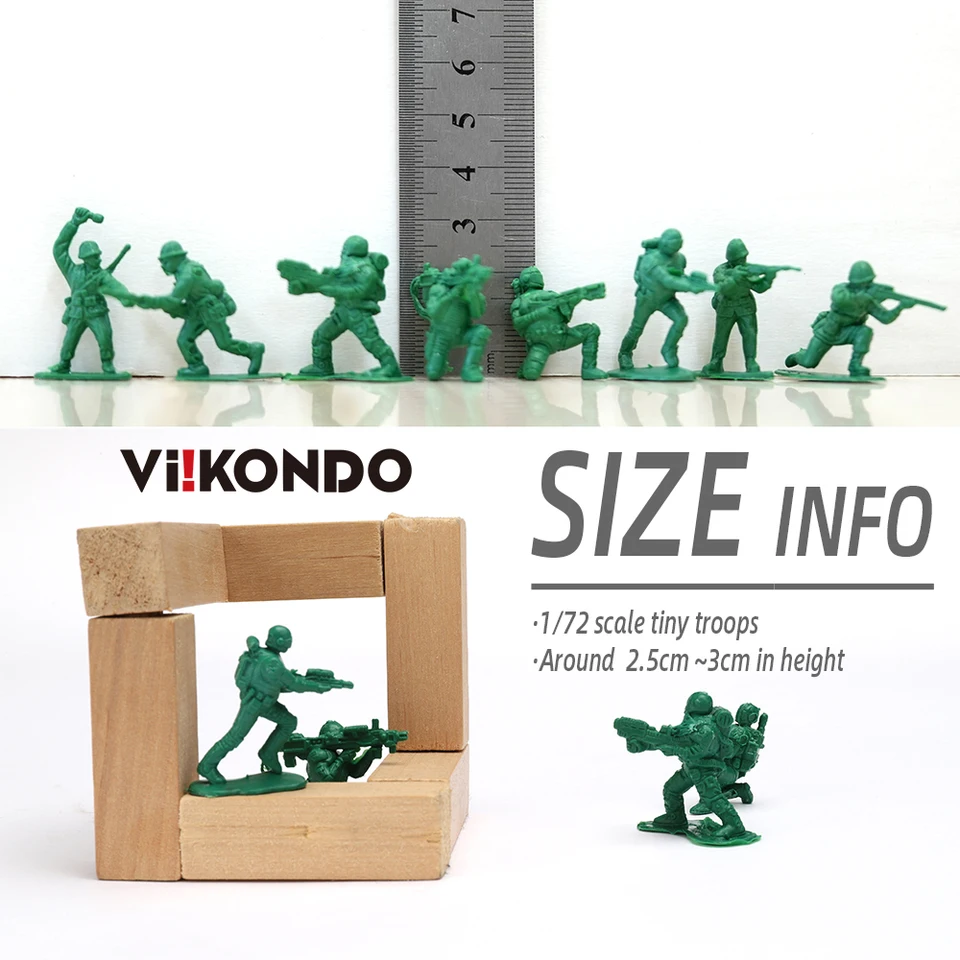 Figurines Simulation Plastique LOLPALONE 720 PièCes 1/72 Bricolage Simulation Soldats En Plastique Figurines Plastique Militaire