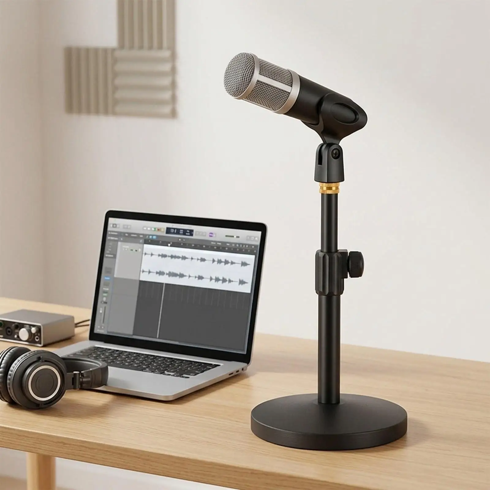Stand Disc Base Convenient Adjustable Black Practical Heavy Duty Accessory Sturdy Bracket for Meetings Performance