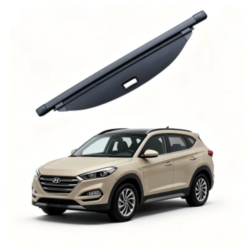 

Cargo Cover Trunk Privacy Shade Rear Security Partition Anti-Theft Shield Retractable Organizer for Hyundai Tucson 2015-2021