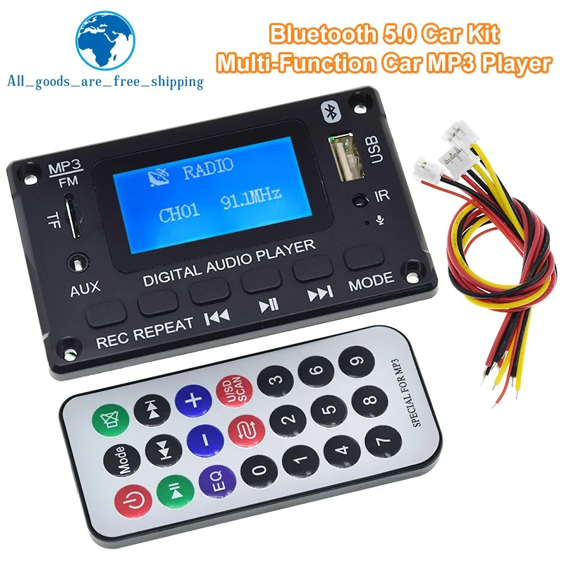 Imagem -03 - Decodificador Board Wma Decodificação Jogador Bluetooth 5.0 Módulo de Áudio Suporte Wma tf Usb Rádio fm Chamada Hands dc 5v 12v Tzt-mp3