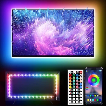 RGB LED TV 조명, TV 백라이트 룸용 유연한 리본, 게임 파티 장식, RGB LED 스트립 조명 테이프, 30LEDs/m 