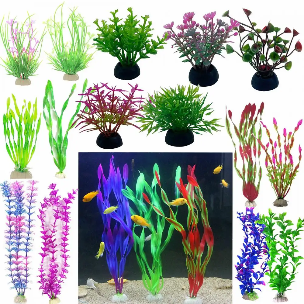 Artificial Underwater Plants Aquarium Fish Tank Seaweed Decoration Water Grass Viewing Decorations Fish Aquatic Pet Supplies