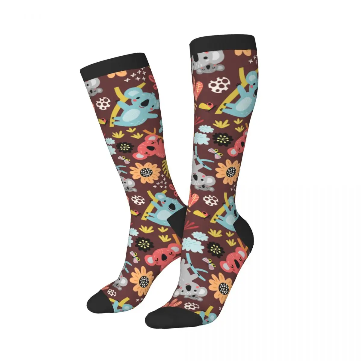 Cute Colorful Koala Socks Harajuku Business Sports Outdoor Long Sox