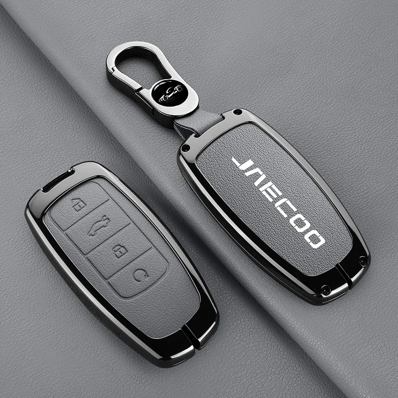 Zinc alloy car key protective cover, suitable for Jaecoo J6 J7 J8 Phev 2023 2024 2025 car keychains and car interior accessories