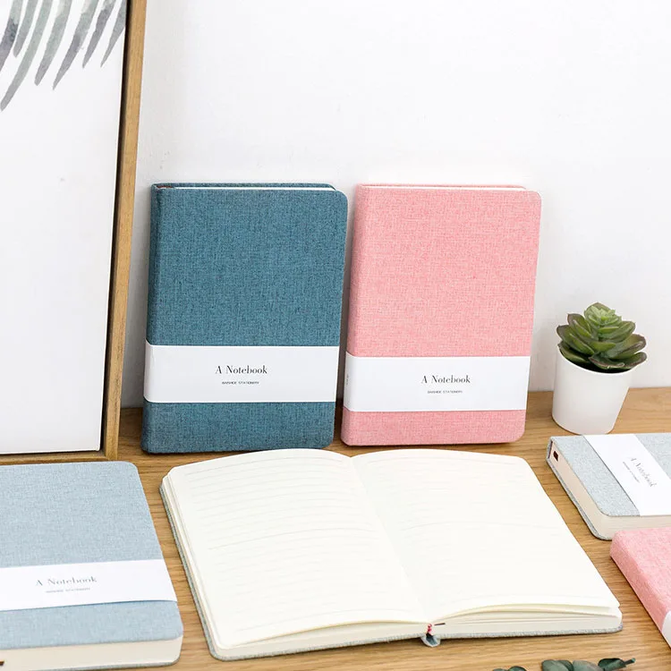 Student's Simple Solid Color Notebook Cloth Surface Literature and Art Small Fresh Hand Account Diary