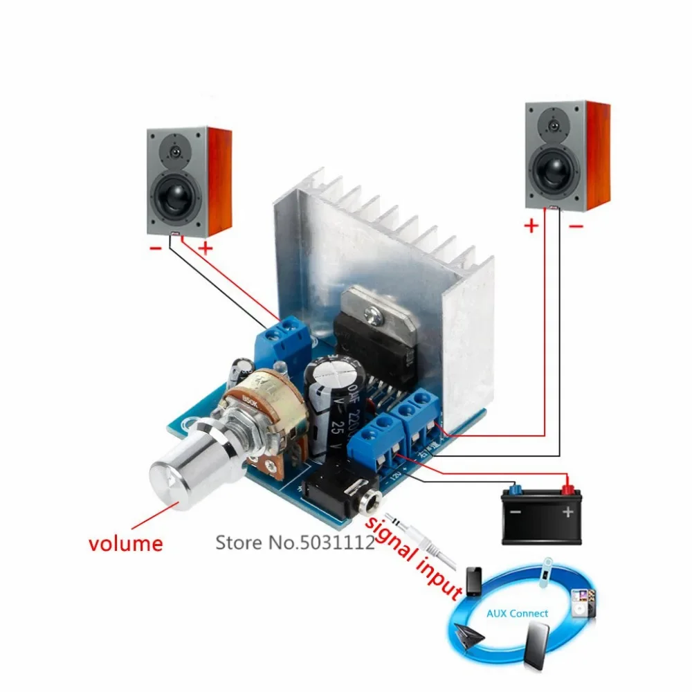 TDA7297 Dual-Channel AC/DC 12V Digital Audio Amplifier Board 2*15W Audio Power Amplifier Module Stereo DIY Sound Amplify System