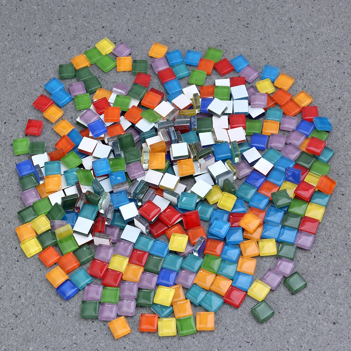 

360Pcs Mosaic Tiles Colorful Square Crystal Glass 1x1cm DIY Handmade Puzzle Tool Mosaic Art Tiles Making Supplies