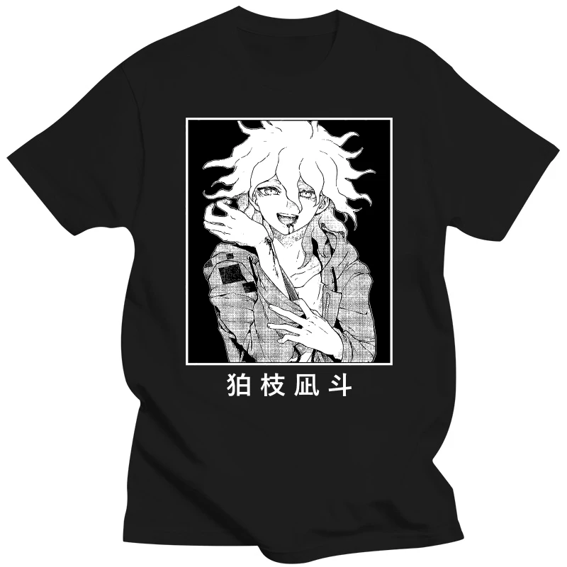 Nagito Komaeda Danganronpa Manga T Shirts Men Women's Cotton Amazing  T-Shirt Crew Neck Tee Shirt Short Sleeve Clothing Summer