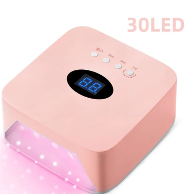 Lampa UV do paznokci CordlessUV 30LED, akumulatorowa, 54W, inteligentny wyświetlacz cyfrowy, suszarka do lakierów hybrydowych, narzędzia do manicure do salonu i domu.