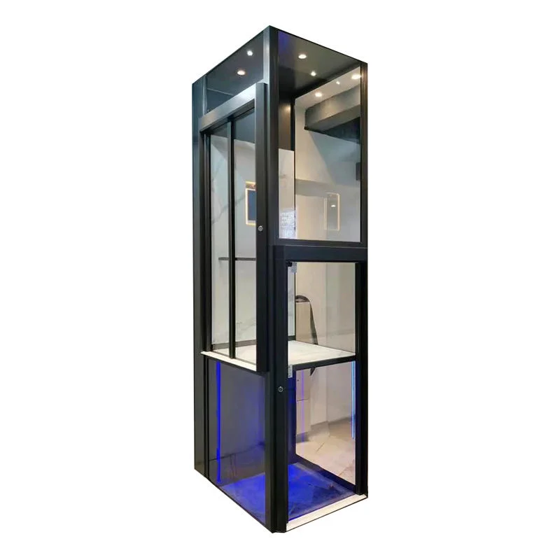 Elevador Residencial Personalizable Gratuito para 1-3 Personas, Elevador Doméstico Pequeño de 10 m y 630 kg, Elevador para Casa de 3 Pisos
