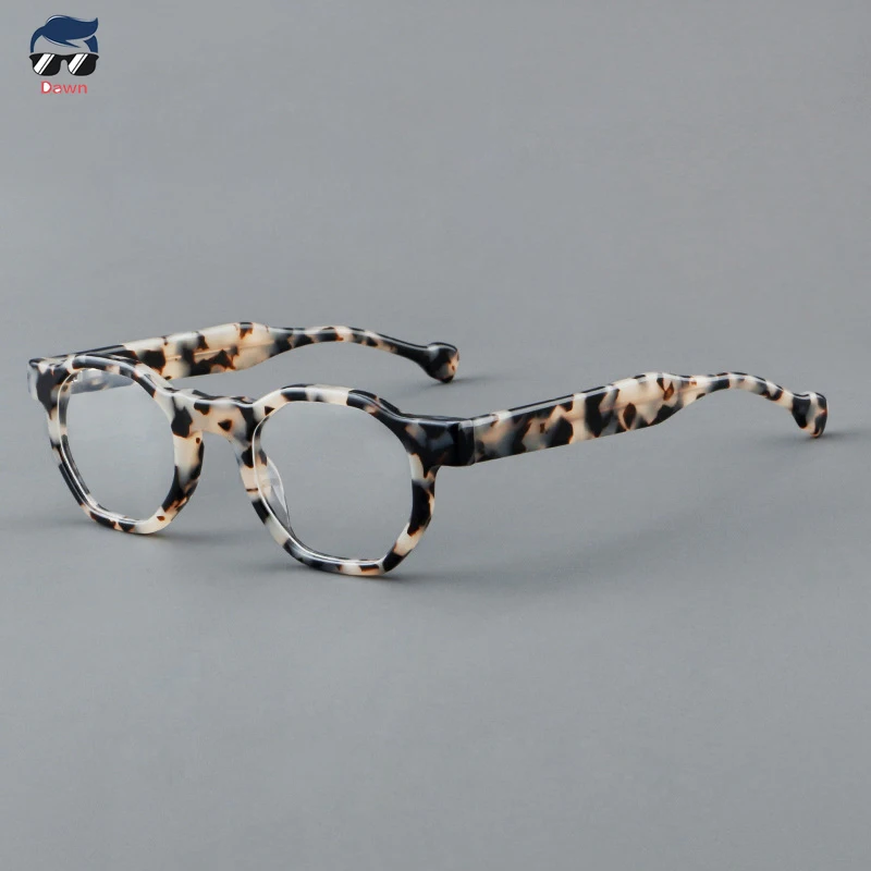 Fashion Acetate Round Glasses Frame 2114 Women Street Shot Myopia Optical Glasses MEN Prescription Reading Glasses