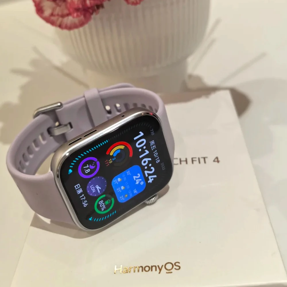 ساعة هواوي الأصلية FIT 4 Smartwatch 1.82 بوصة AMOLED عرض بلوتوث الاتصال تصميم فائق النحافة ، عمر بطارية متين جديد
