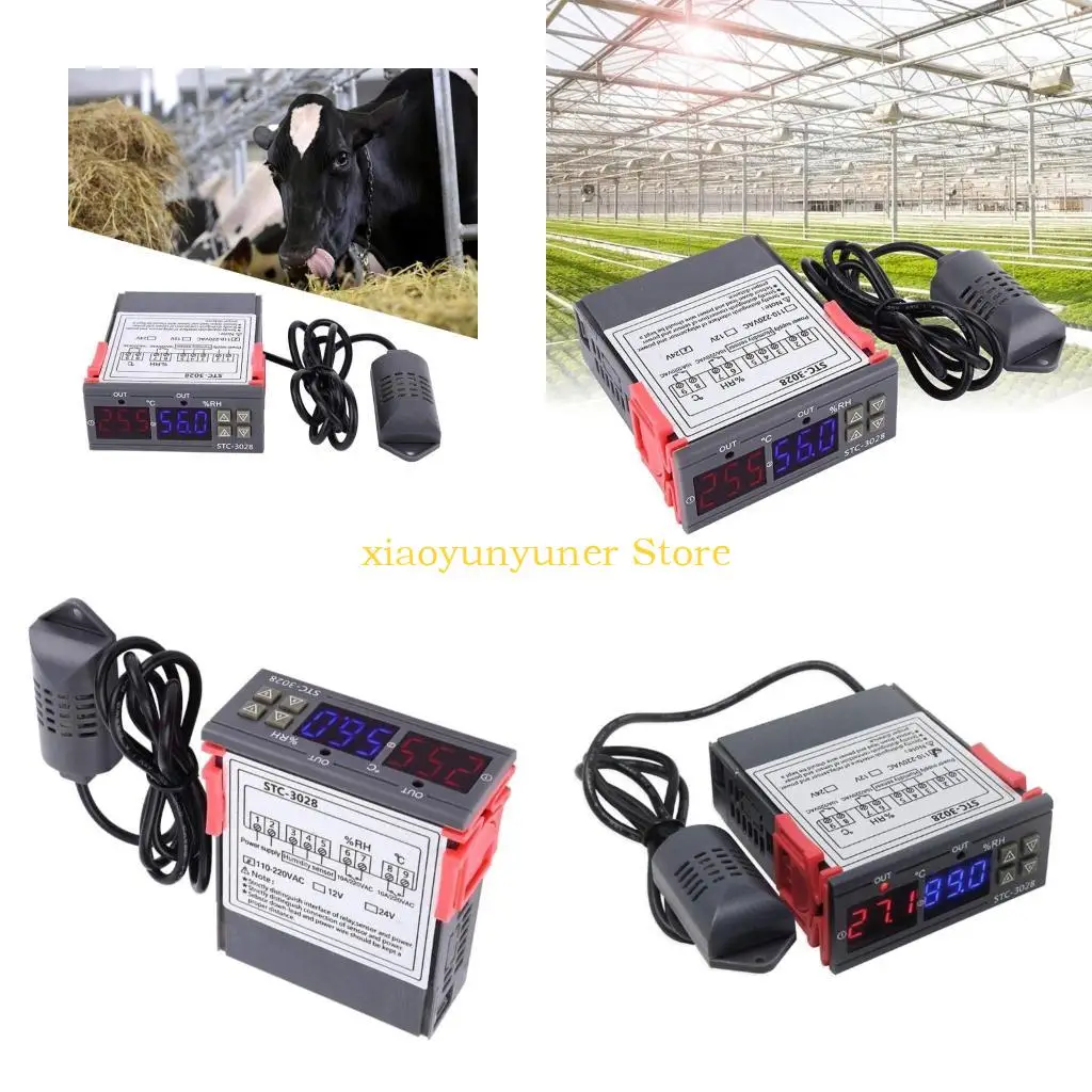 

P9JB Цифровой регулятор температуры Реле инкубатора Влажность Отопление Охлаждение STC-3028