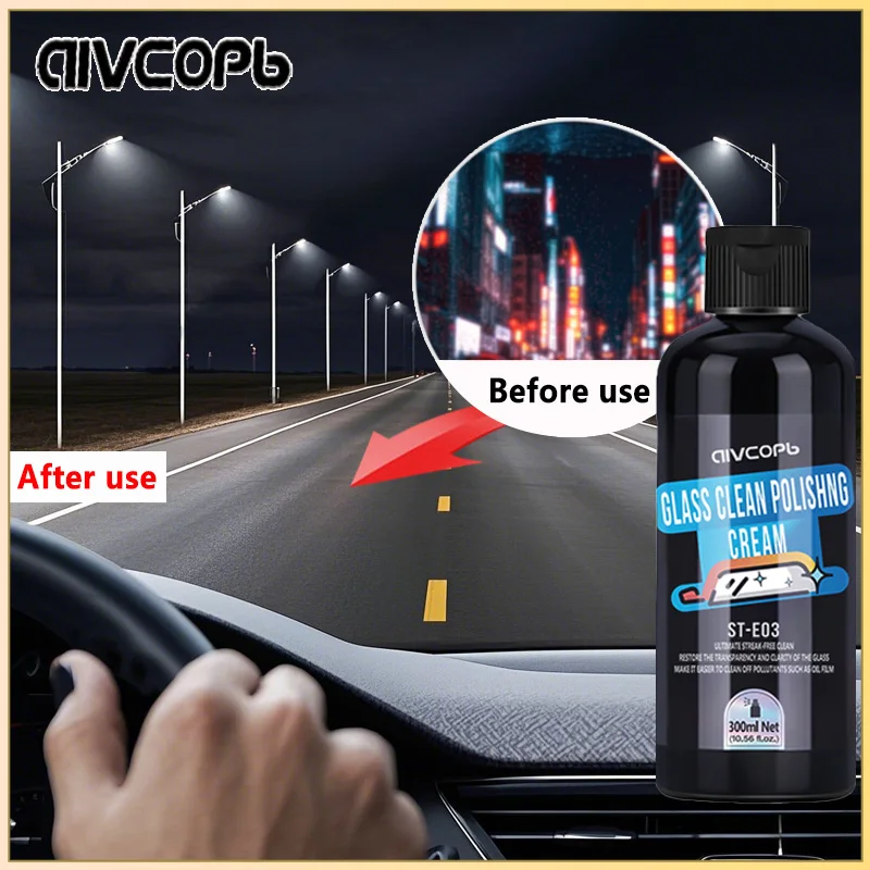 Car Glass Oil Film Remover Paste ST-E Auto Glass Film Coating Agent Anti-fog Glass Cleaner Windshield Polish  Auto Detailing