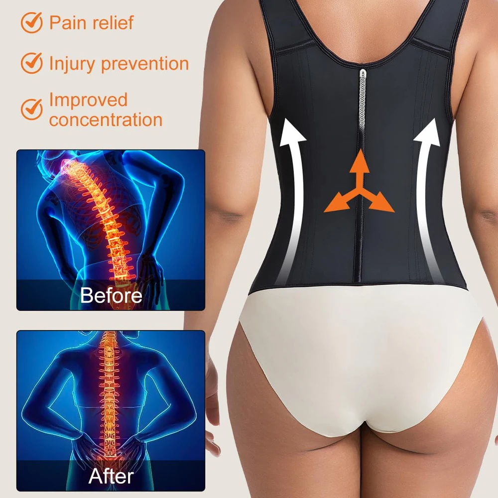 

WEFITON 1PCS Waist Trainer for Women Tummy Control Sports, Workout Hourglass Vest Waist Cincher with Adjustable Shoulder Strap