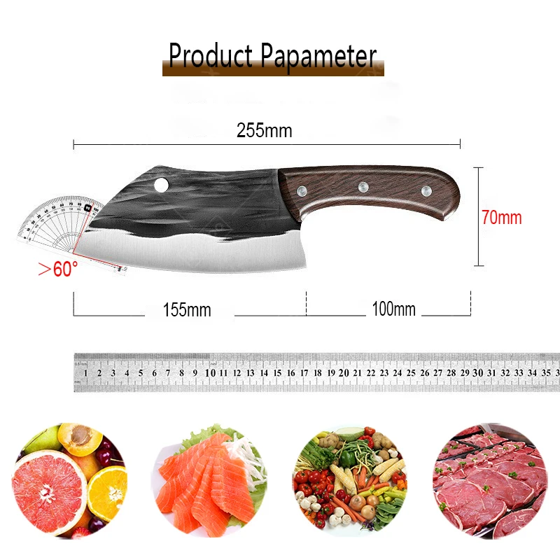 Kitchen Knife Stainless Steel Forged Cleaver Chef Paring Knife Japanese Ultra Sharp Meat Butcher Cooking Cuchillos De Cocina