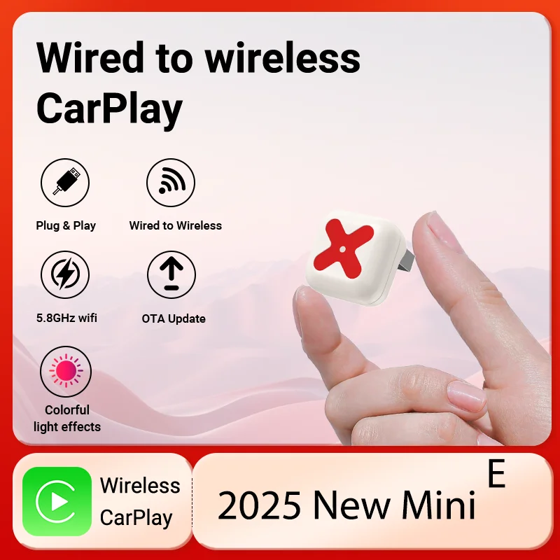 2025 2 in1 Wired to Wireless CarPlay Android Auto Adapter Plug&Play Stable BT WiFi Connect OTA Upgradable Fit 99% Vehicle
