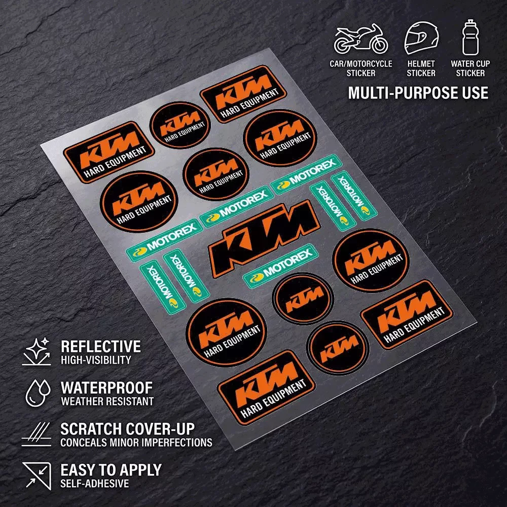 

For KTM Waterproof Reflective Scratch Cover Sticker Universal Decor Decal For Car Motorcycle Helmet Refrigerator