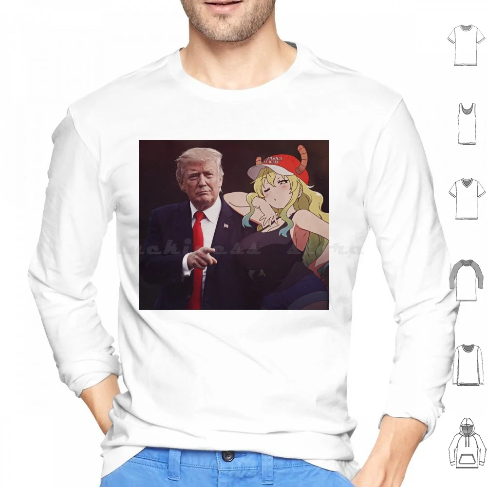 Lucoa Quetzalcoatl Feat. Donald Trump Hoodie Cotton Long Sleeve Donald Trump Trump Yes We Can Make America Great Again