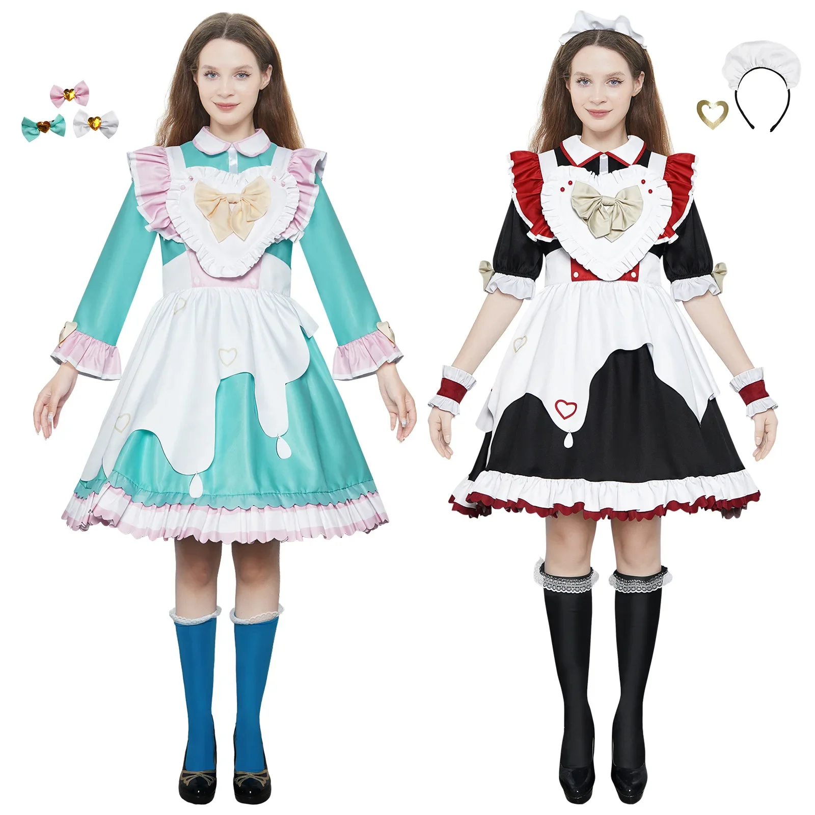 Needy Girl Overdose  Rain Cosplay Costume KAnge Disguise Lolita Dress Cute Uniform for Adult Halloween Carnival Party Roleplay