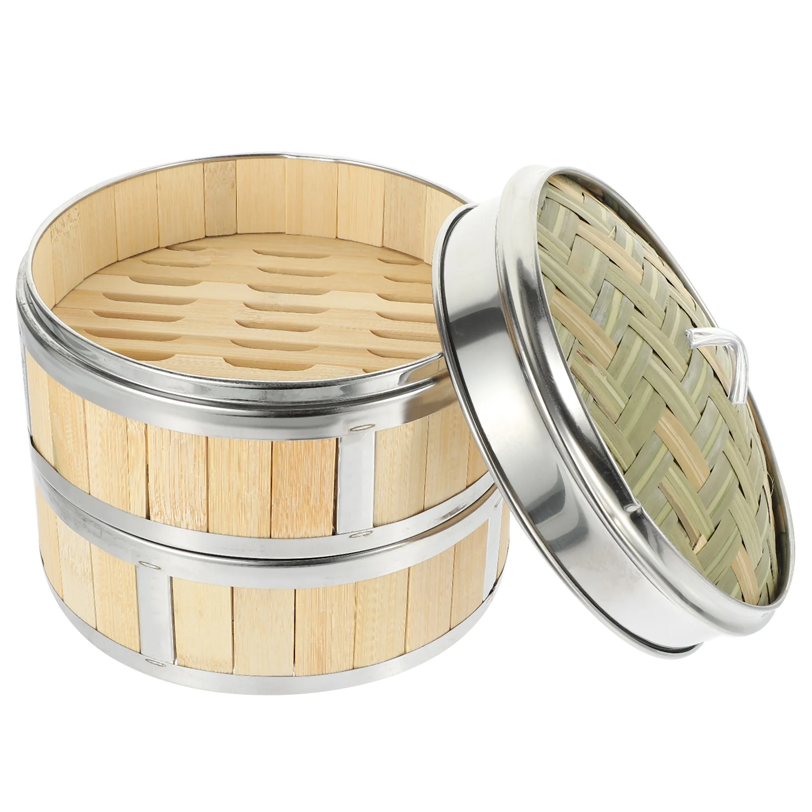 

Long Bao Steamer Vegetable Basket for Food Bamboo 10 Inch Bun Steaming Cooking Hair
