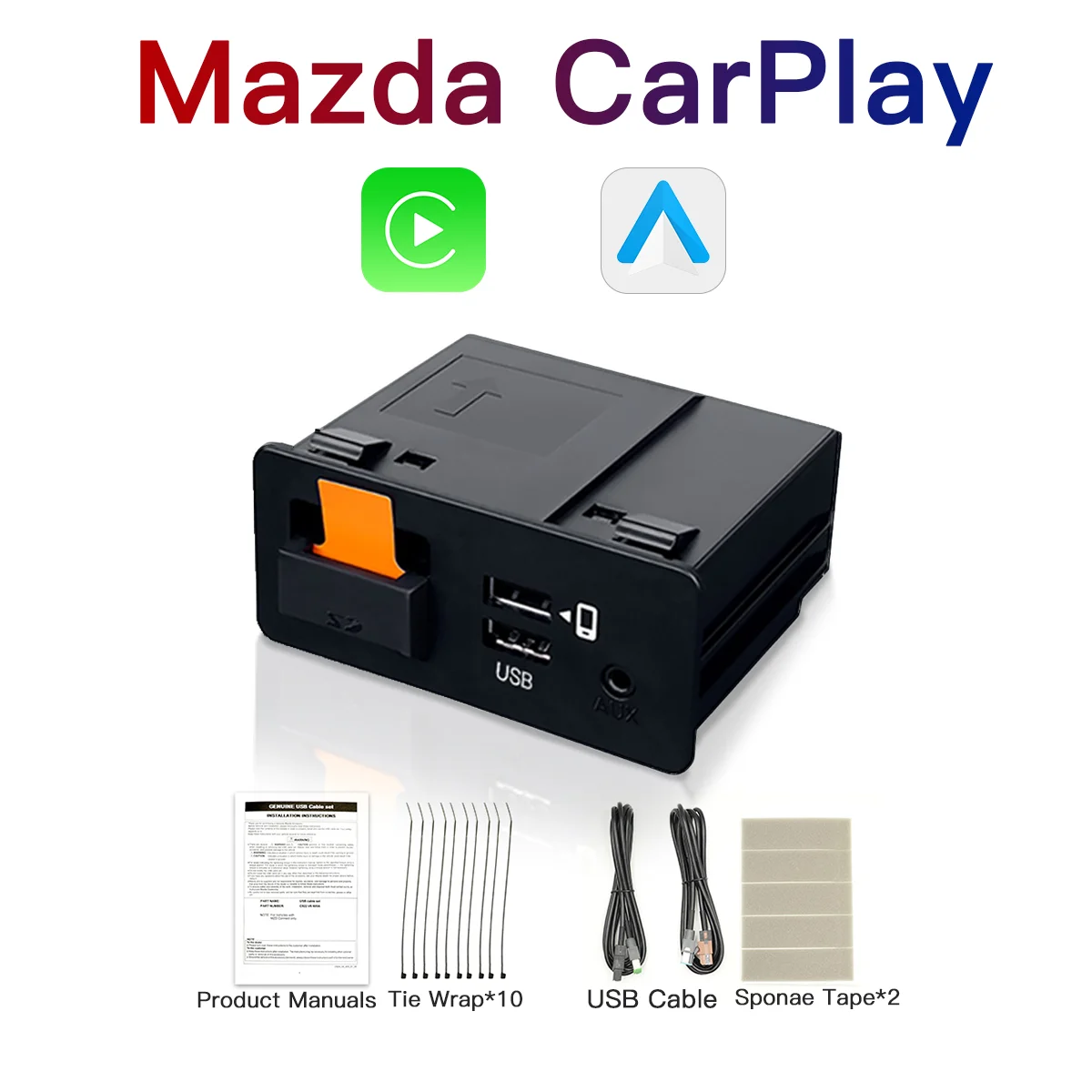 P2 New Upgrad CarPlay Adapter Android Auto USB Hub OEM for Mazda 3 6 2 CX5 CX3 CX8 CX9 Miata Axela MX5 Retrofit TK78669U0C Kit